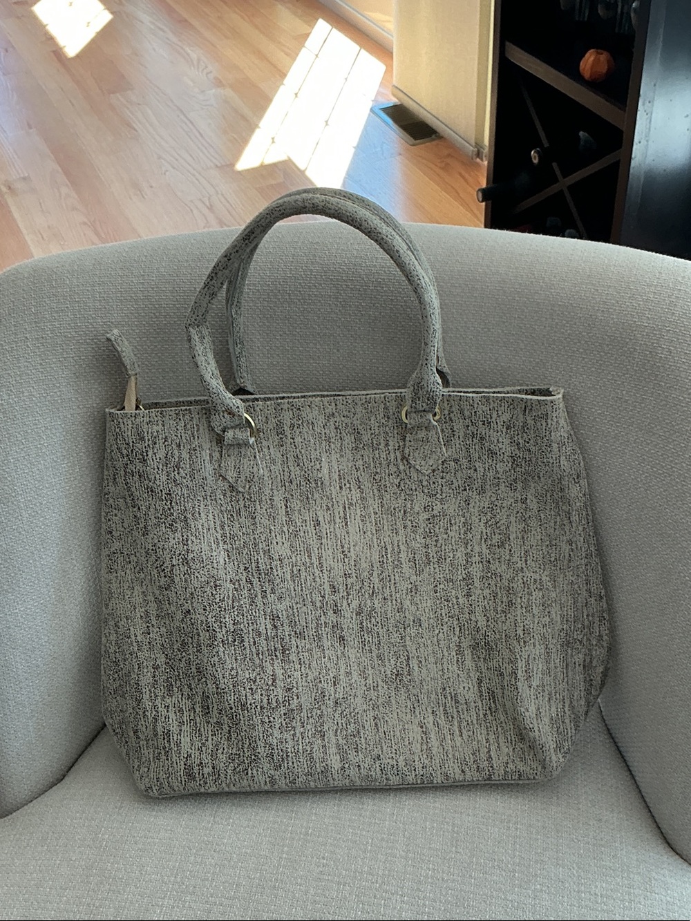 Sseko vintage satchel in mixed metallic